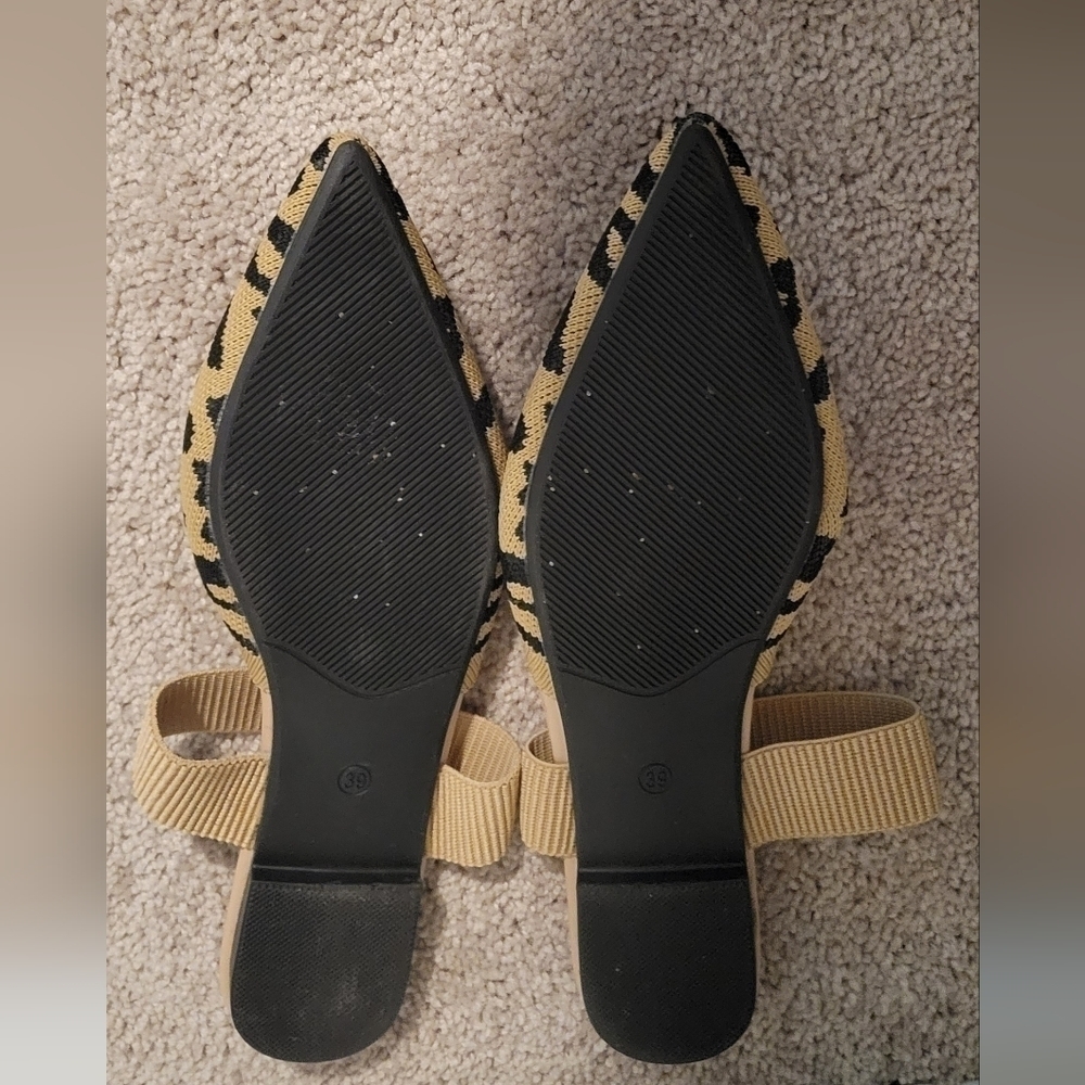 Cuccoo Leopard Pattern Knit Point Toe Mules - Shein - Picture 4 of 5